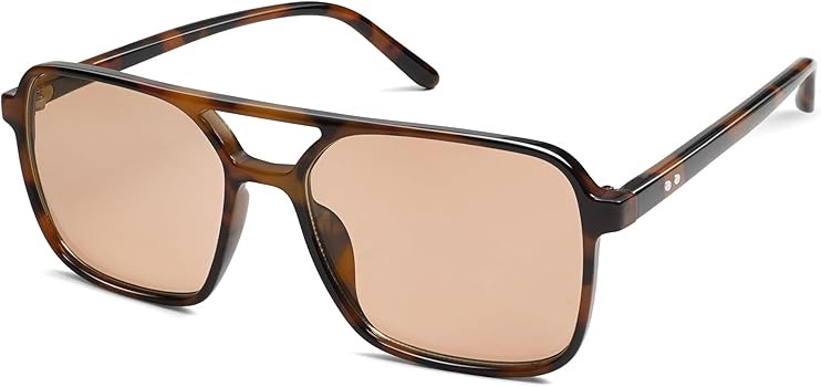 SOJOS Trendy Vintage Aviator Square Sunglasses For Womens Mens Retro 70s UV400 Women Sun Glasses ... | Amazon (US)