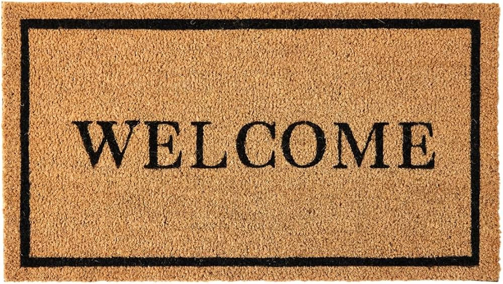 Coco Coir Door Mat with Heavy Duty Backing, Welcome Doormat (17" x 30"), Doormat Entrance (Welcom... | Amazon (US)