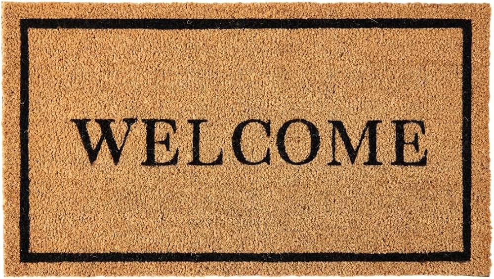 Coco Coir Door Mat with Heavy Duty Backing, Welcome Doormat(17" x 30") for Entrance, Easy to Clea... | Amazon (US)
