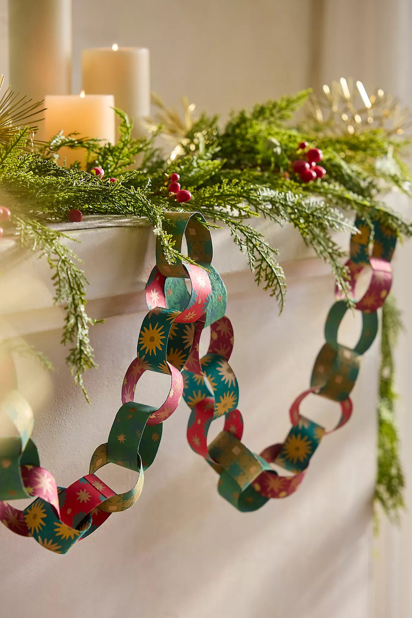 Pink + Red Paper Chain Kit | Anthropologie (US)