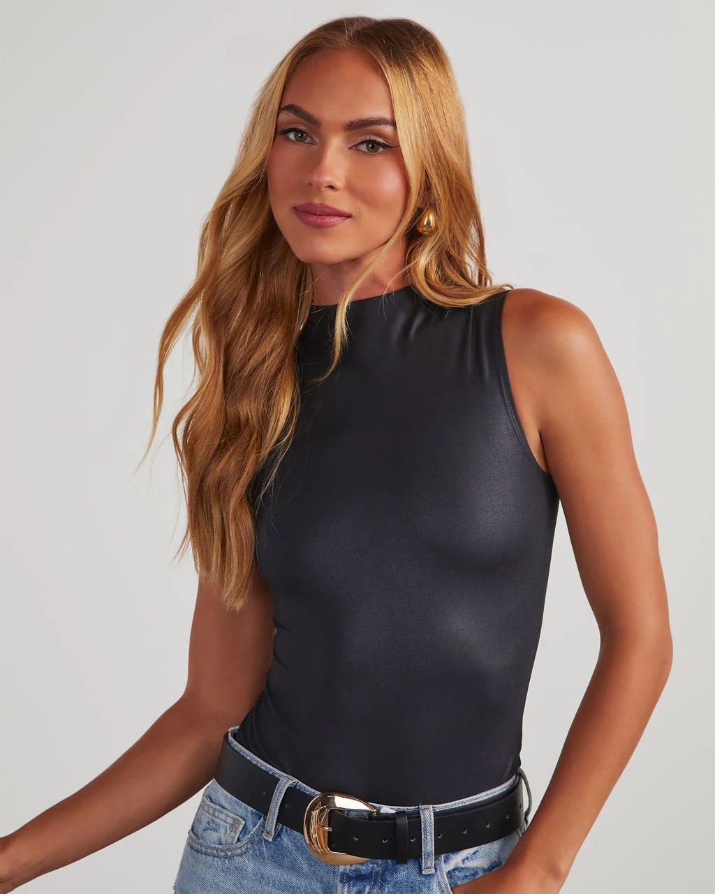 Lisa Matte Seamless High Neck Bodysuit | VICI Collection