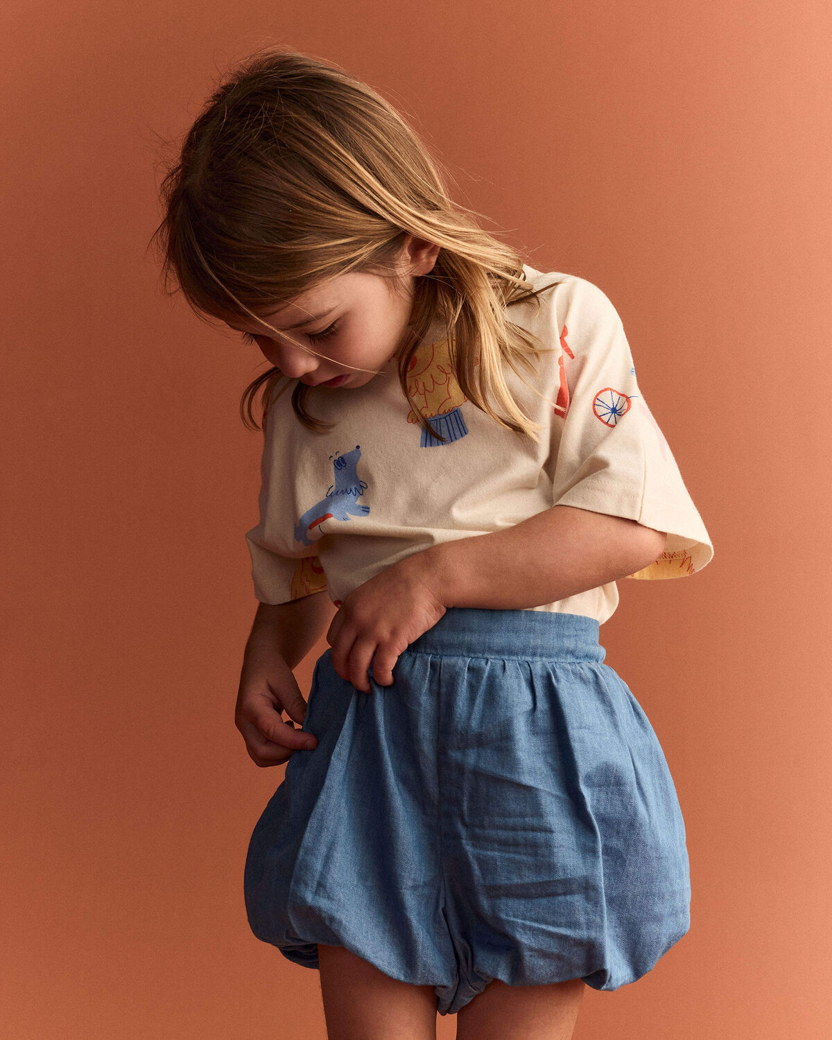 Toddler Girl Bubble Short in Chambray - Blue - Otter Avenue | Carter's | Carter's Inc
