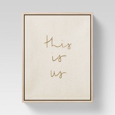 8&#34; x 10&#34; This is Us Framed Linen Canvas Gold Foil - Opalhouse&#8482; | Target