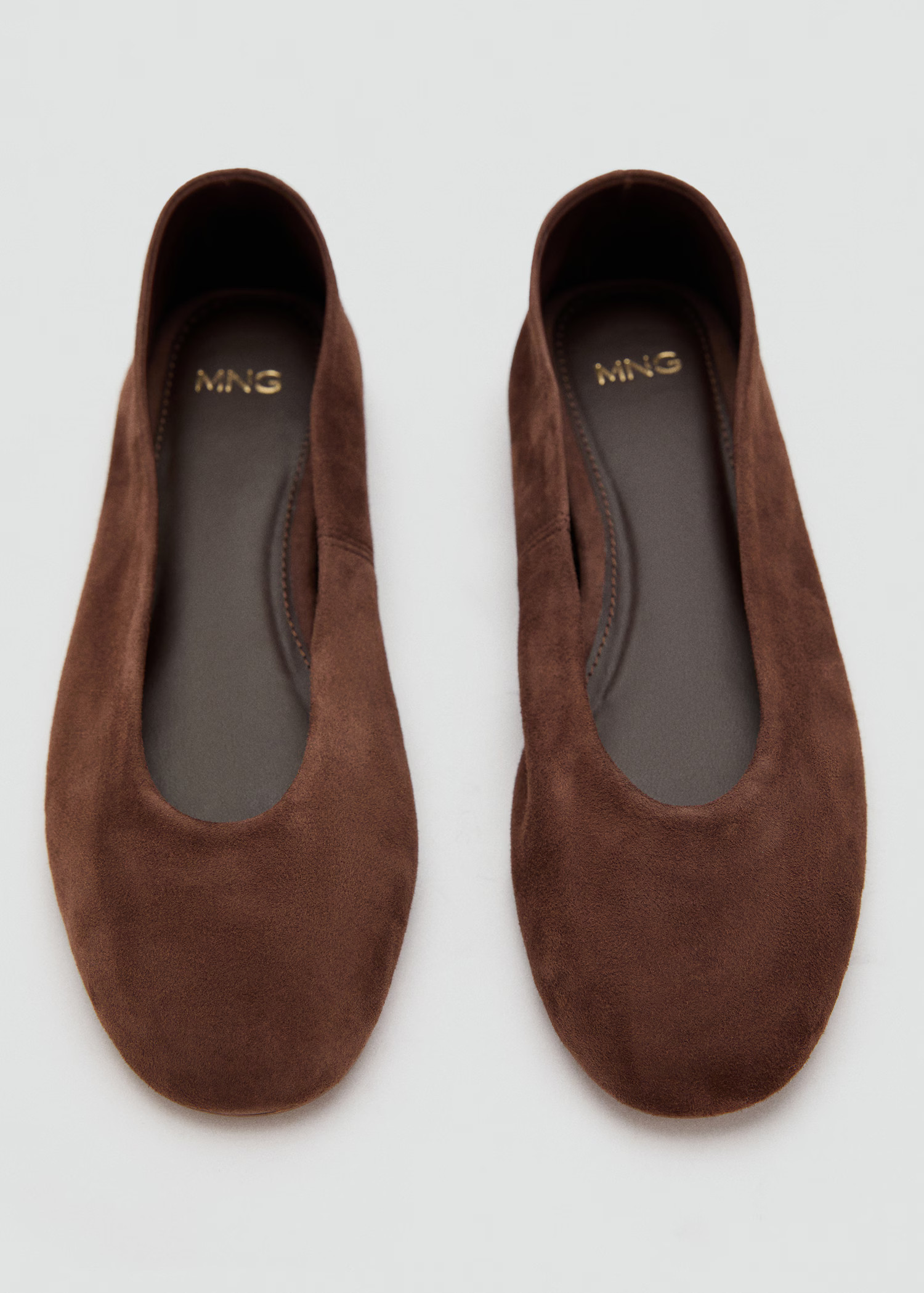 Suede leather ballet flats - Women | MANGO USA | Mango (US/MX/AU)