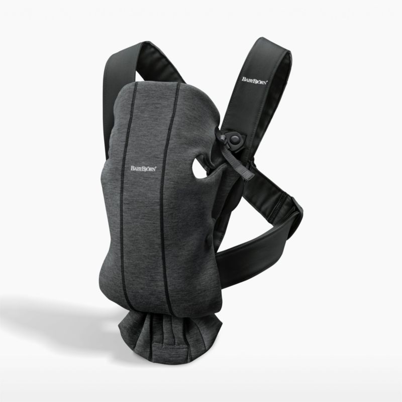 BABY BJÖRN Mini 3D Mesh Charcoal Grey Baby Carrier + Reviews | Crate & Kids | Crate & Barrel