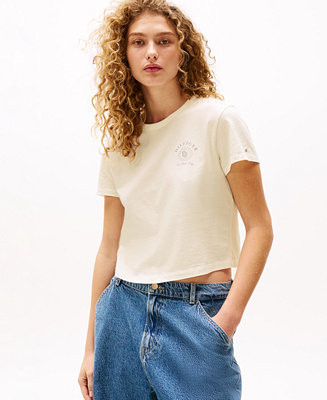 Tommy Hilfiger x Sofia Richie Grainge Women's Cropped Cotton T-Shirt - Macy's | Macy's