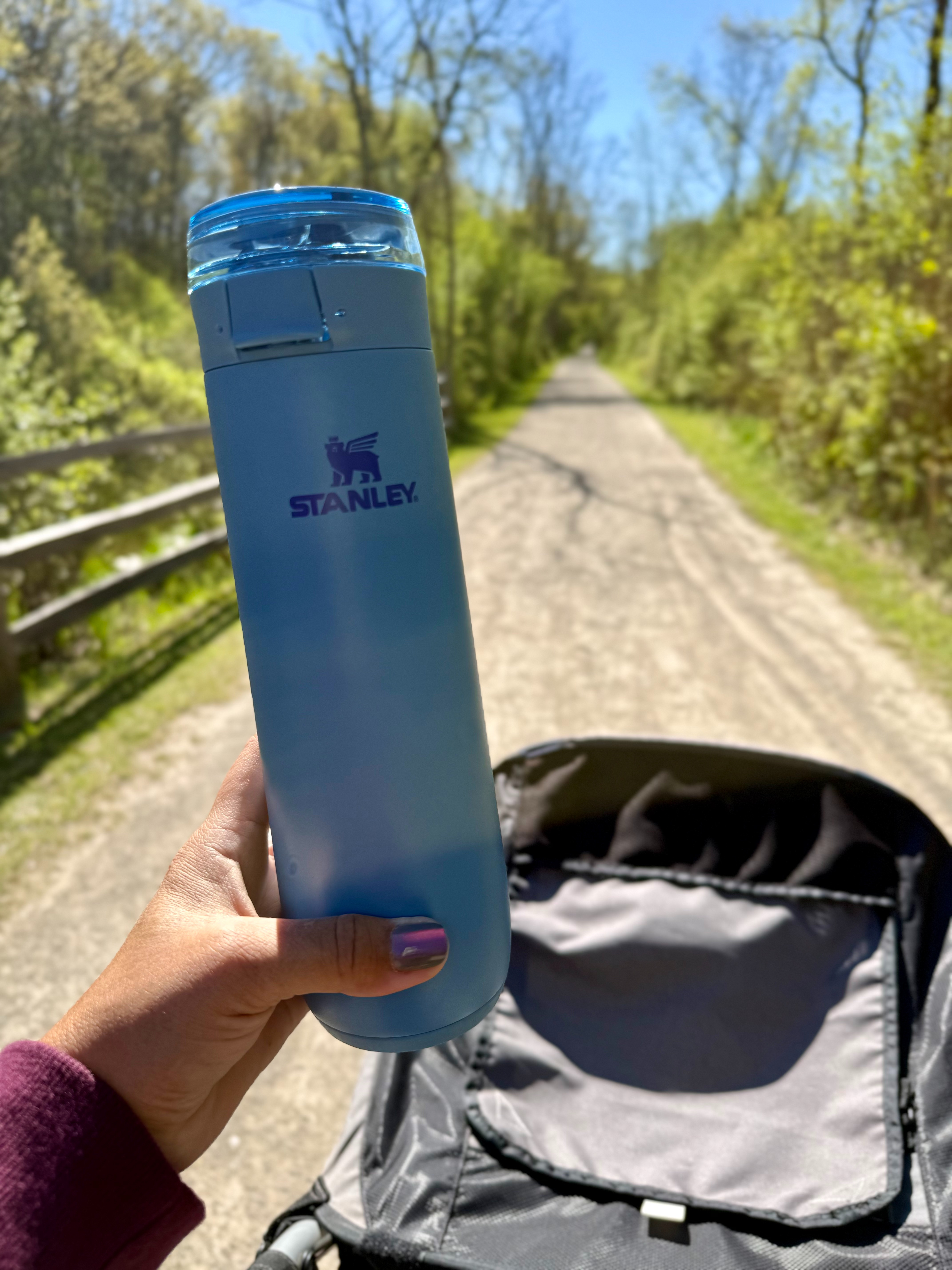 #ad Stroller Walking Season Is Back ☀️ and honestly half the reason I go is for the iced water and a little peace and quiet 😂

This Stanley 1913 Flowstate™ Spring Bottle has been coming everywhere with me lately. I love the leakproof covered sip spout, flexible carry loop, soft bottom, and that it actually fits in my cupholder while keeping my water cold forever. Such a good little mom life upgrade for walks, errands, and park days 🤍 @stanley1913_brand #stanley1913partner

Stanley 1913 Flowstate Spring Bottle, Spring Walk Essentials, Mom Life Favorites, Hydration Essentials, Leakproof Water Bottle, Stroller Walks, Insulated Water Bottle, Cupholder Friendly, Stanley Quencher 
 

 #LTKmomlife #LTKActive #LTKTravel