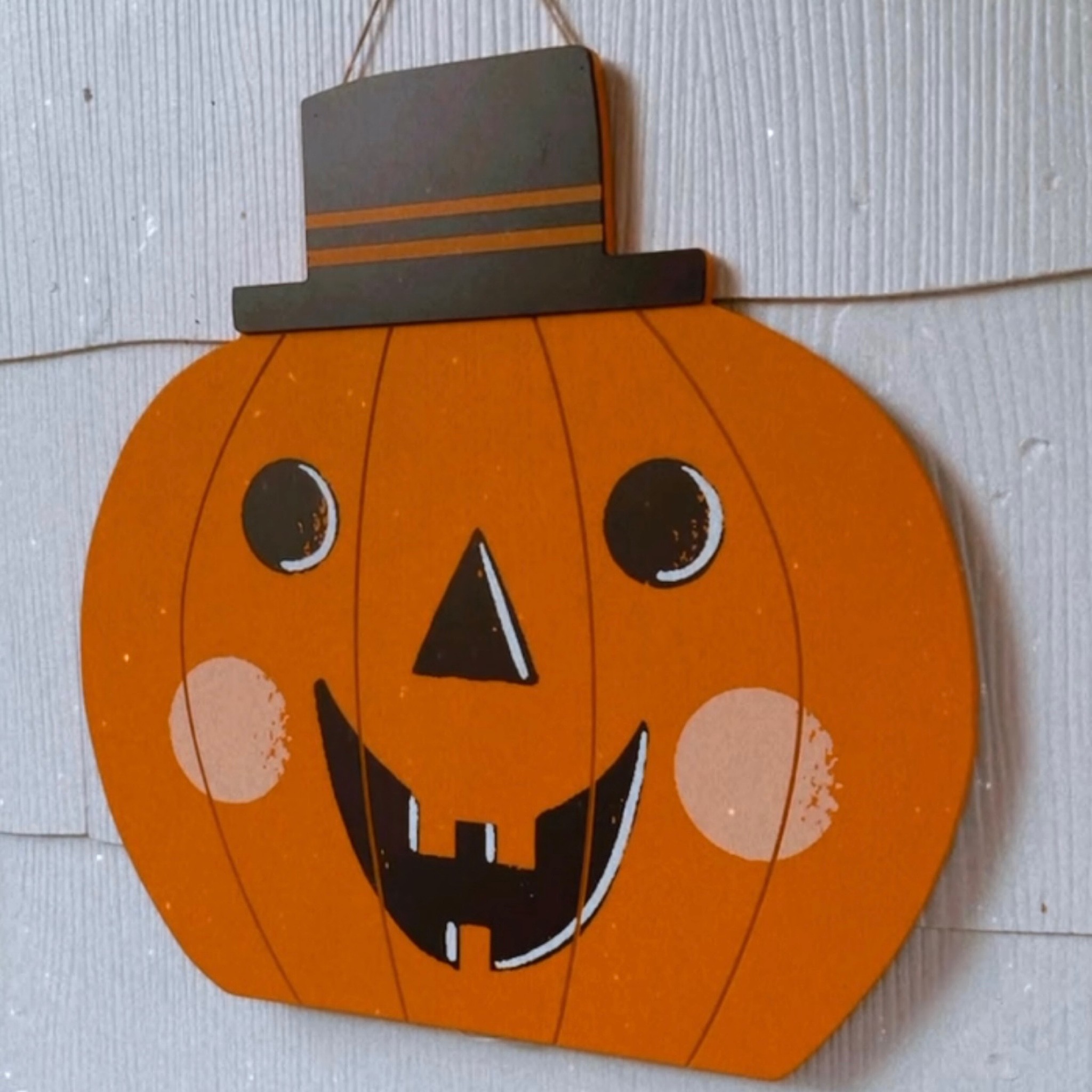 Picked up this cute new pumpkin sign for outside our house and love the pop of color it adds next to the white and black! 

#LTKHalloween #LTKhome #LTKSeasonal