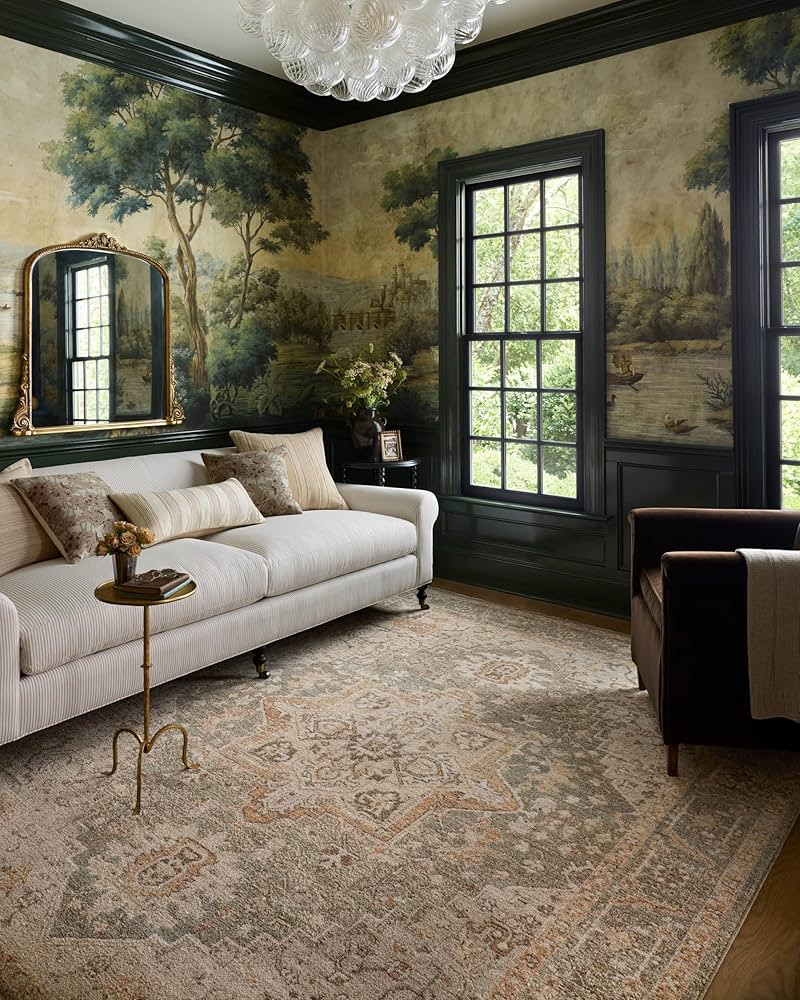 Loloi Chris Loves Julia Palma Collection PLM-08 Olive/Spice 2'-7" x 7'-6" Fringe Runner Rug Vinta... | Amazon (US)