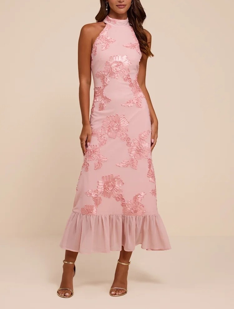Inspired by romantic garden elegance, the Margaret Light Pink Textured Ruffled Midi Dress combines soft textured fabric, delicate ruffles, and a feminine silhouette for a look that feels effortlessly graceful. The light pink tone adds a fresh, dreamy charm perfect for special daytime occasions. Under $100.

Keywords:

* light pink midi dress
* ruffled midi dress
* textured midi dress
* pink occasion dress
* wedding guest dress
* bridal shower dress
* garden party dress
* feminine fashion
* romantic dress
* elegant midi dress
* spring occasion dress
* brunch outfit dress
* luxury daytime dress
* floral event dress
* countryside style dress
* engagement party dress
* soft pink dress
* statement midi dress
* elegant occasion wear

#LTKootd #LTKgrwm #LTKWedding