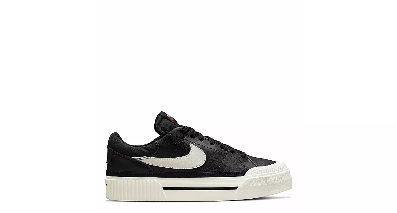 BLACK NIKE Womens Court Legacy Lift Sneaker | Rack Room Shoes