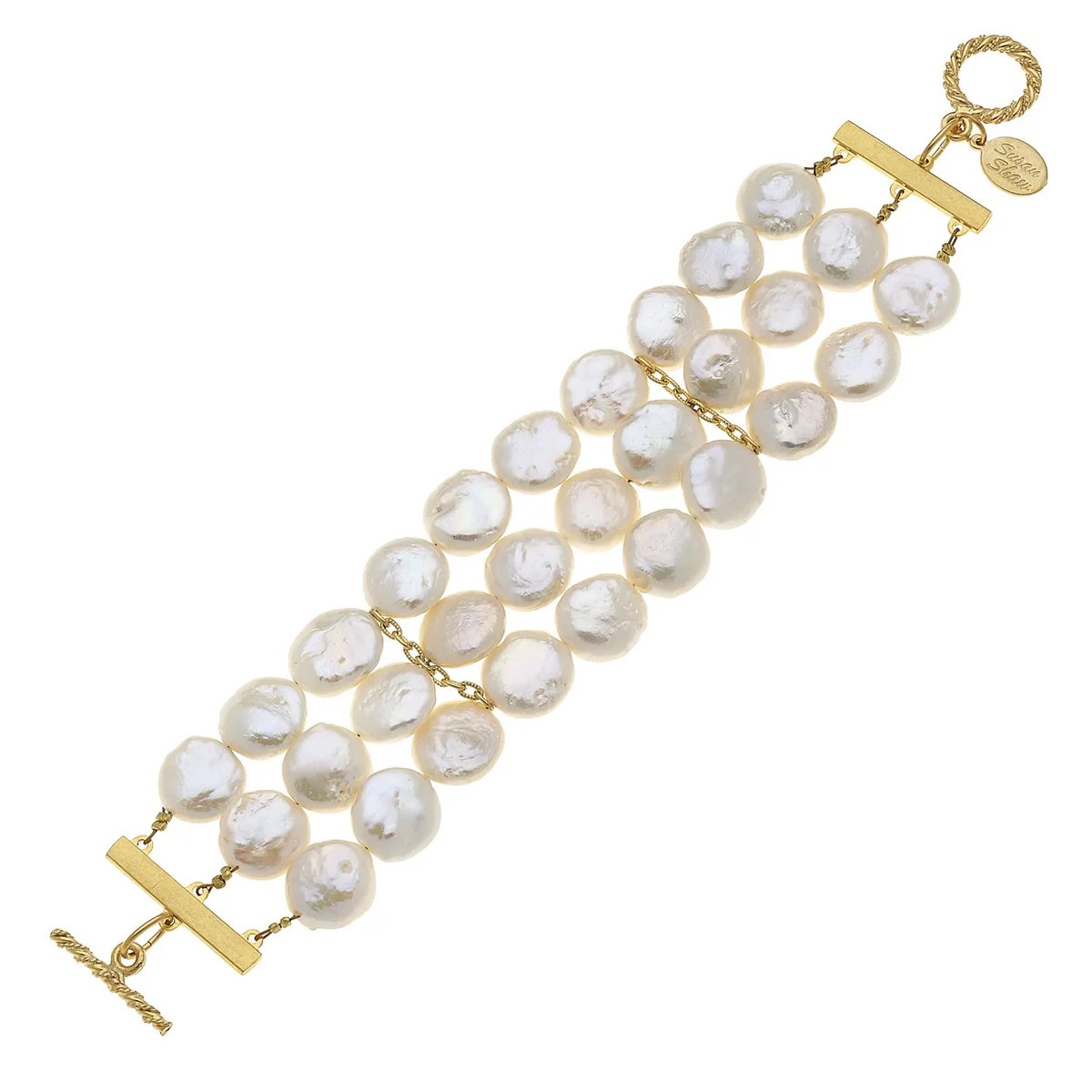 Coin Pearl Row Bracelet | Susan Shaw