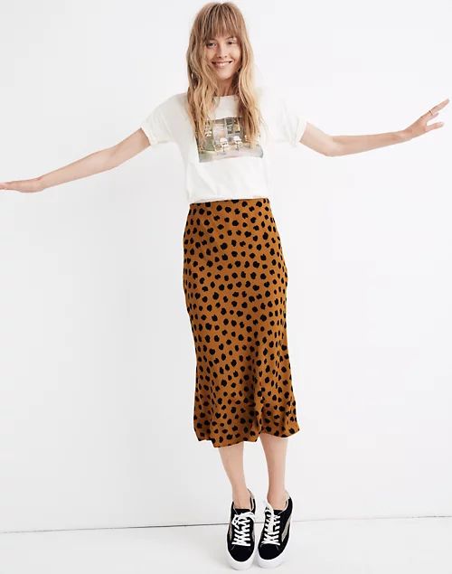 Midi Slip Skirt in Painted Spots | Madewell