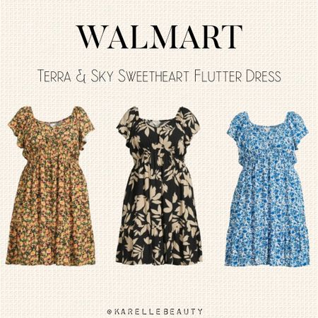 Walmart Terra & Sky Plus Size Sweetheart Flutter Dress. 

#LTKFindsUnder50 #LTKPlusSize #LTKSeasonal