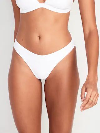 Low-Rise V-Front French-Cut Bikini Swim Bottoms | Old Navy (US)