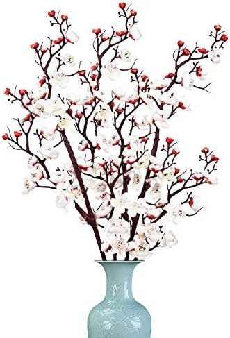 Sunm Boutique 2 Pack Plum Blossom Artificial Flowers Simulation Flower Table Decoration Accessori... | Amazon (US)