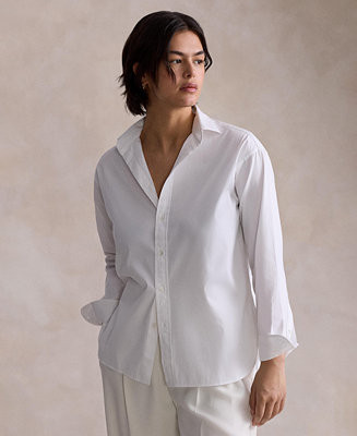 Polo Ralph Lauren Women's Relaxed-Fit Cotton Shirt - Macy's | Macy's