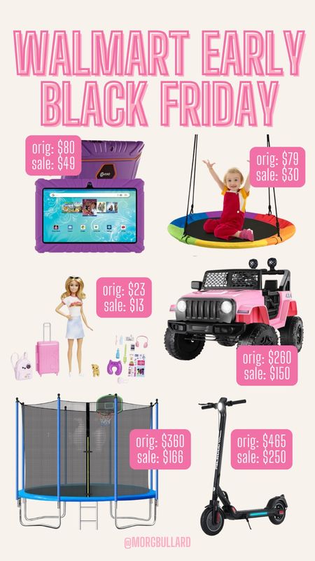 Walmart Black Friday Deals | Walmart Kids Toys | Kids Toy Gift Ideas | Trampoline | Swing | Kids Tablet 

#LTKHoliday #LTKkids #LTKsalealert