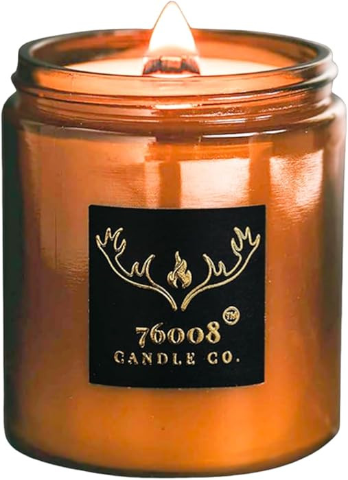 Leather Scented Candle with Vintage Cowboy Leather, Strong Masculine Aroma, Hand-Poured Soy Wax f... | Amazon (US)