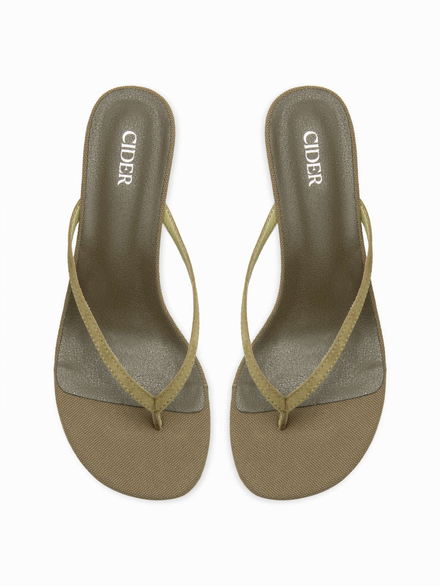 FLIP-FLOP KITTEN HEEL SANDALS | Cider