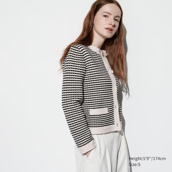 Knitted Striped Short Jacket | UNIQLO (US)