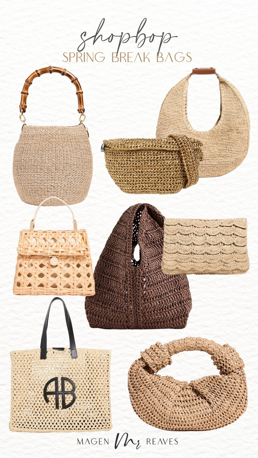 Spring break bags from Shopbop!

Raffia bag, beach bag, beach vacation, spring break style, spring style



#LTKSeasonal #LTKTravel