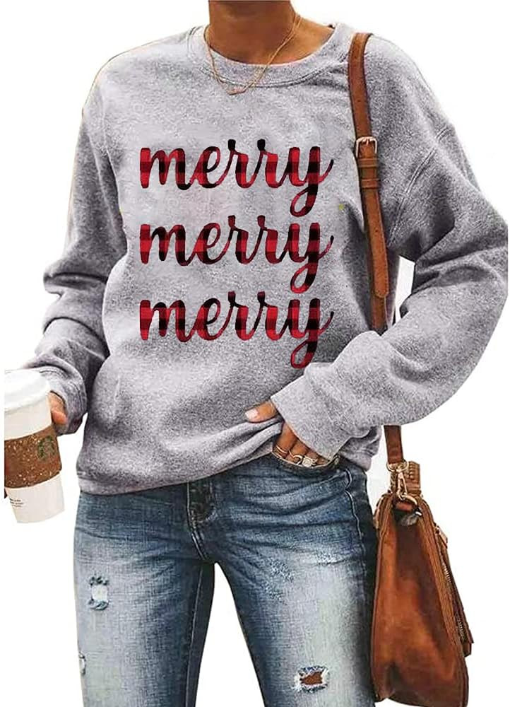 Merry Holiday Sweatshirt | Amazon winter Fashion | Amazon (US)