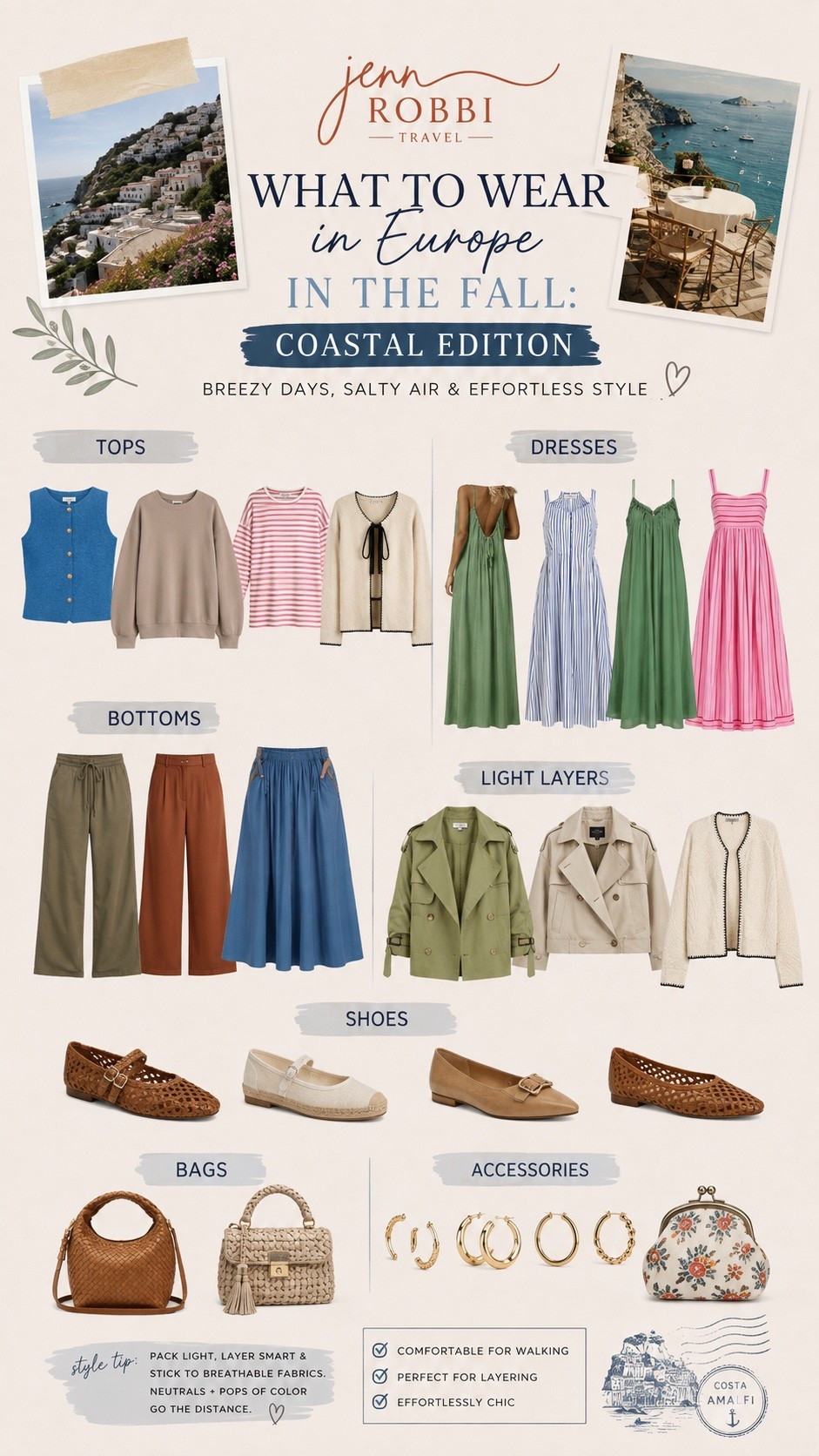 Even though it was “fall”, when you’re on the coast in Italy it doesn’t matter! Color is always acceptable 💃🏼 I kept the layers and accessories neutral for easier travel!

#LTKootd #LTKSeasonal #LTKTravel
