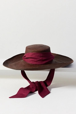 Sensi Studio Wide Ribbon Tie Floppy Straw Hat | Anthropologie (US)