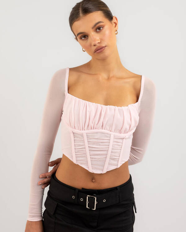 Be Sweet Long Sleeve Corset Top | City Beach (US)