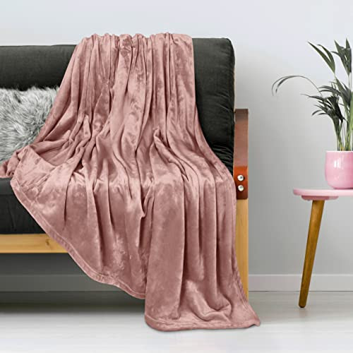 Utopia Bedding Fleece Blanket Throw Size Rose Pink 300GSM Luxury Blanket for Couch Sofa Bed Anti-... | Amazon (US)