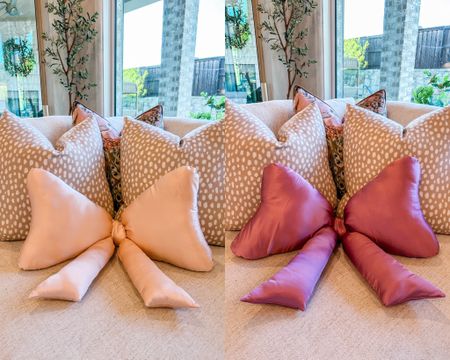 Satin bow pillows back in stock