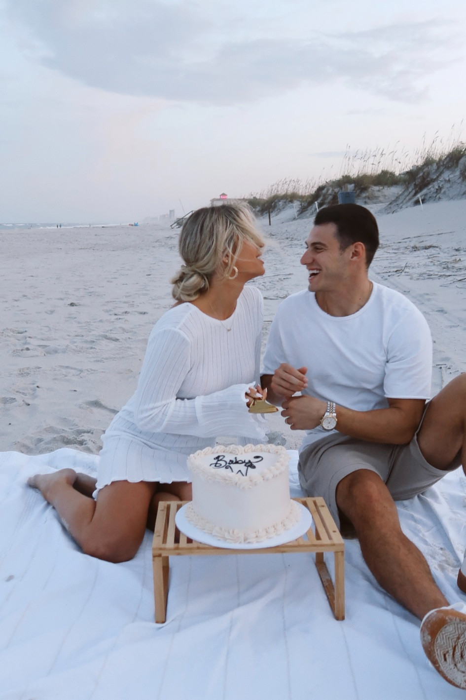 Gender reveal dress under $70 🤍 runs a little big 

#LTKSeasonal #LTKBump #LTKBaby