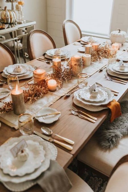 Holiday  party. Thanksgiving table. Thanksgiving decor. Thanksgiving table settings. #tabledecor #tablesettings #holidaypartydecor #holidaypartytabledecor #thanksgivingtabledecor #thanksgivingtabledecorations #falltable #falltabledecor #fallhome

Follow my shop @AshleyJohnson on the @shop.LTK app to shop this post and get my exclusive app-only content!

#LTKstyletip #LTKhome #LTKHoliday