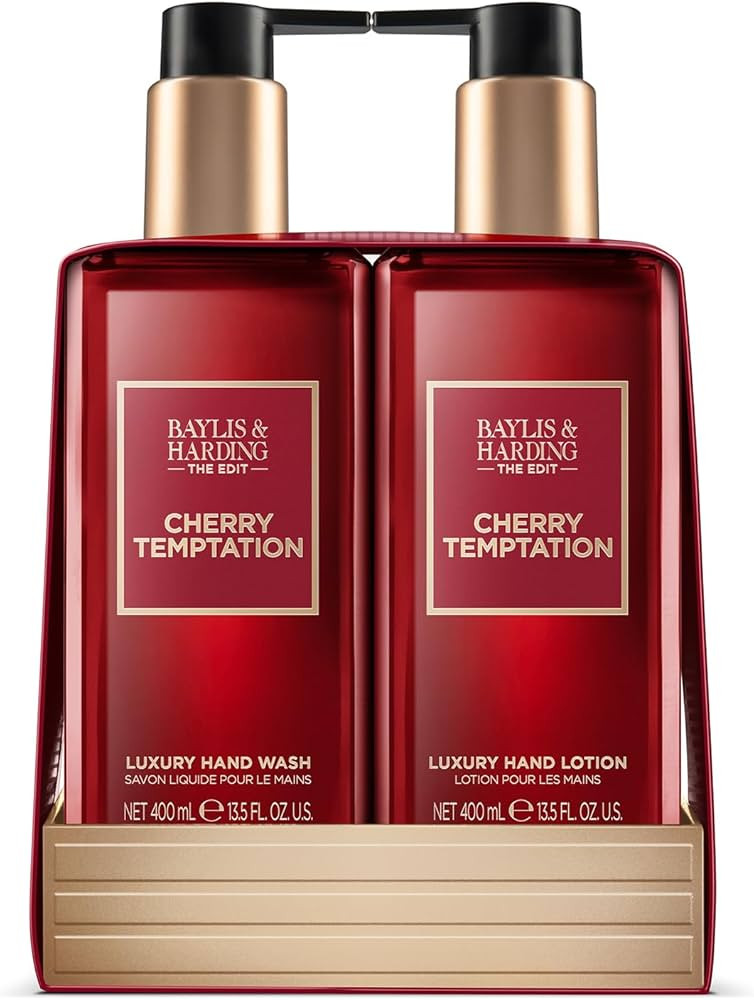 Baylis & Harding The Edit Cherry Temptation 2 Bottle Set, 400 ml Hand Wash & 400 ml Hand Lotion -... | Amazon (UK)