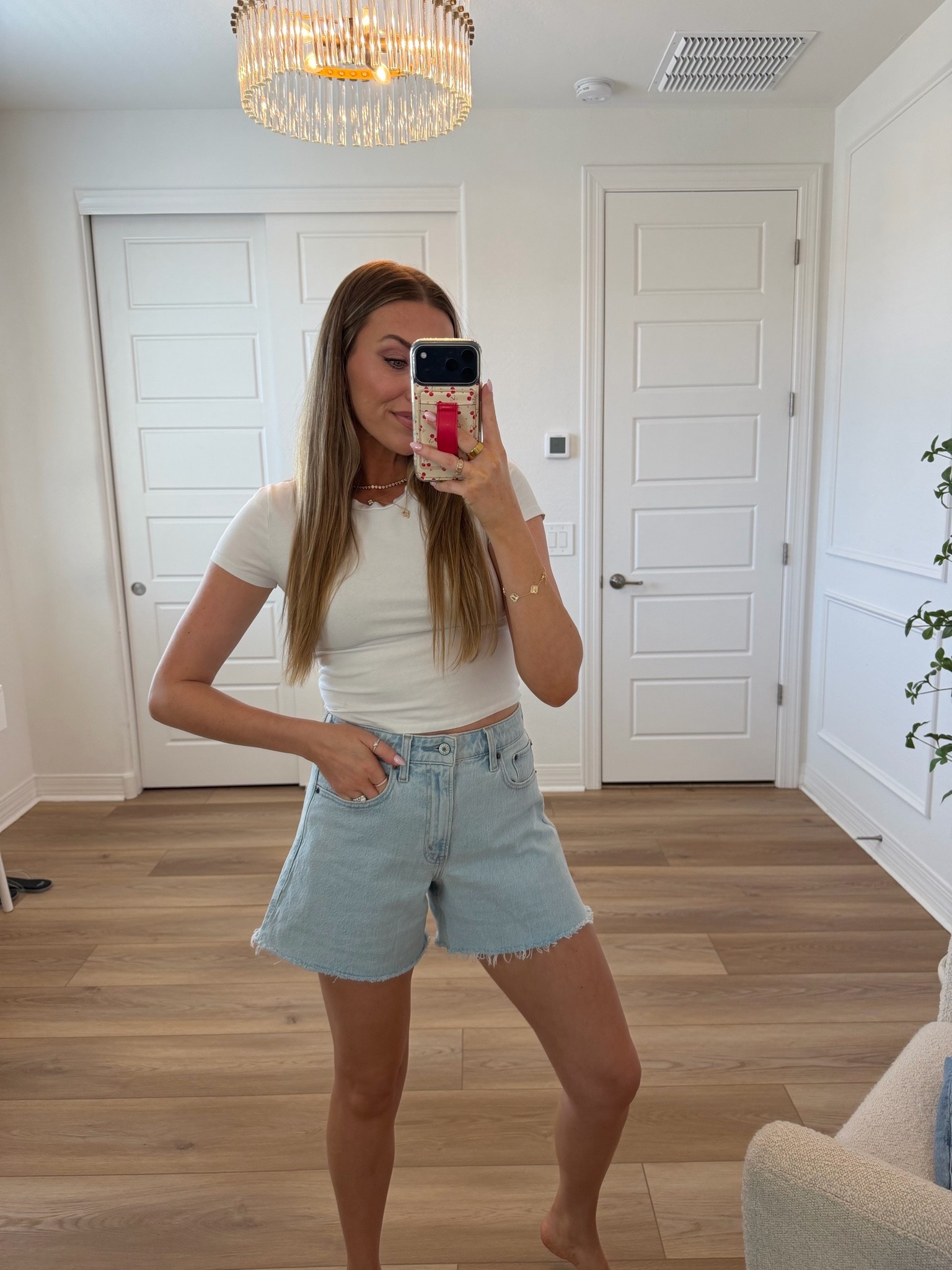 Abercrombie sale!! Use code AFSUMMER. Wearing a small tee and 27 shorts