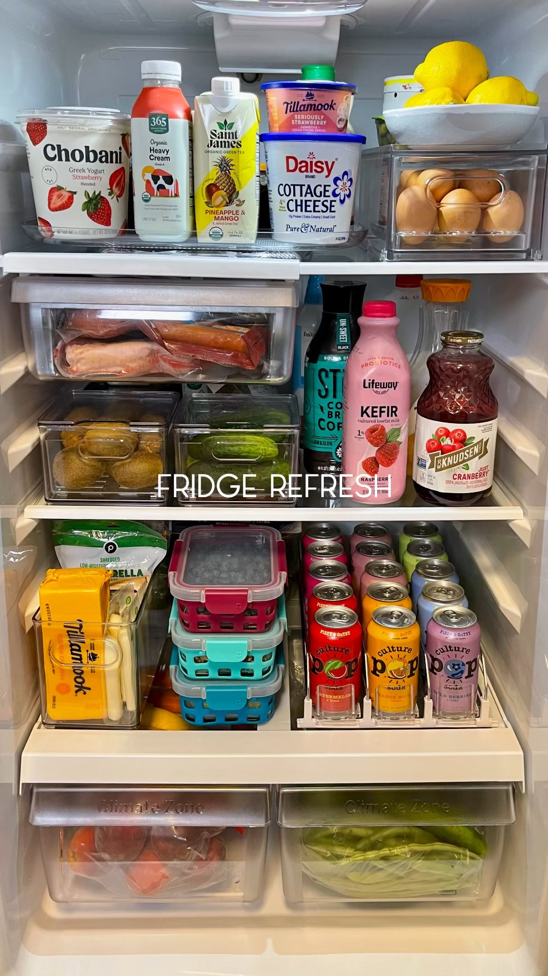 Spent my Friday giving the fridge a thorough clean and restock, and I’m loving this new drink organizer. 
Thank you so much to @drinkculturepop for sending us their delicious probiotic sodas – they add a pop of color and health to our fridge! 
 

#fridayfridge #fridgegoals #organizedlife #probioticsoda #methodicalmuses #fridgerefresh #fridgeorganization #kitchenorganization #cleaningasmr

#LTKHome #LTKBacktoSchool #LTKVideo
