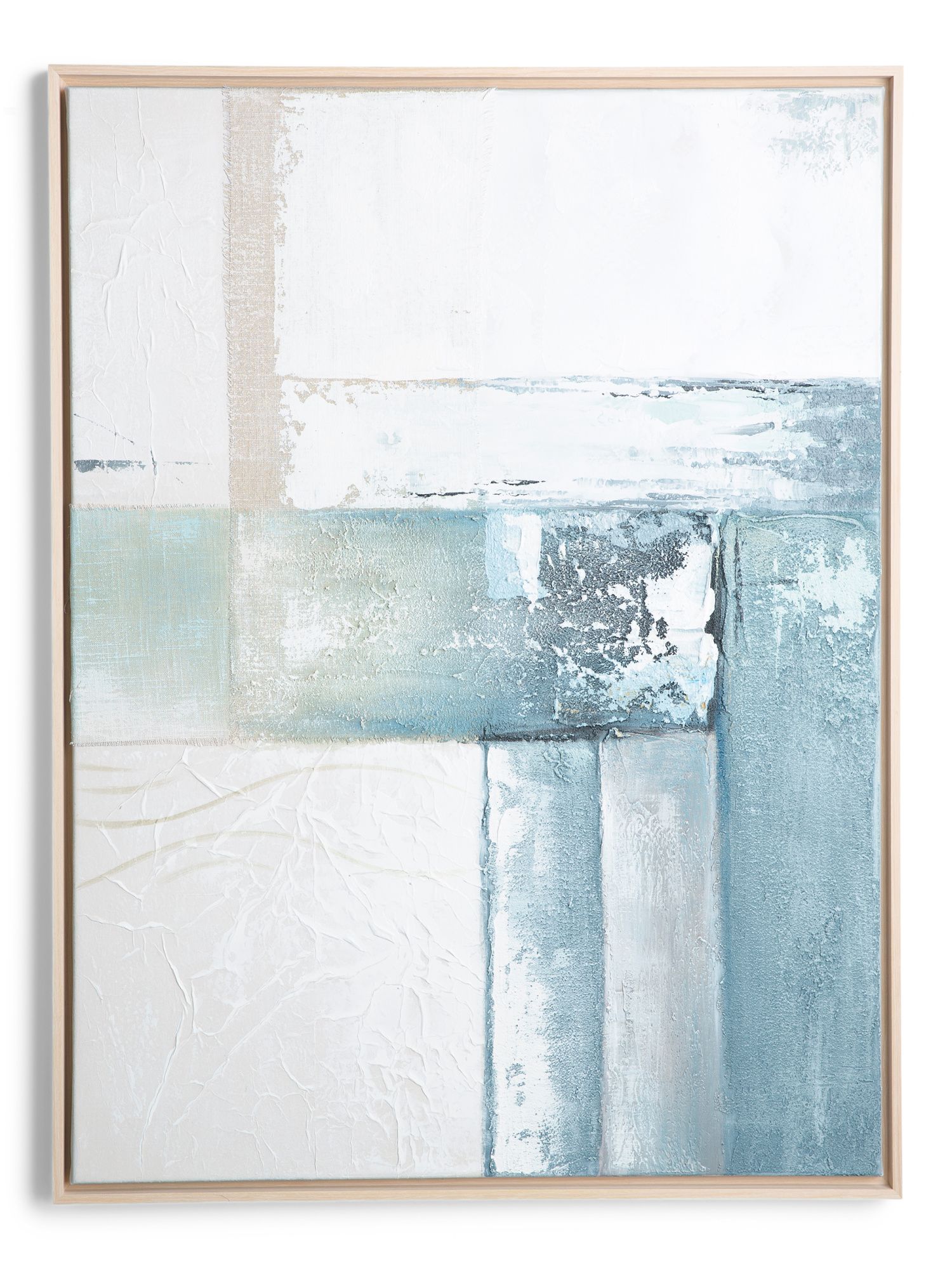 Hand Painted Abstract Wall Art With Wood Floating Frame | Home | Marshalls | Marshalls