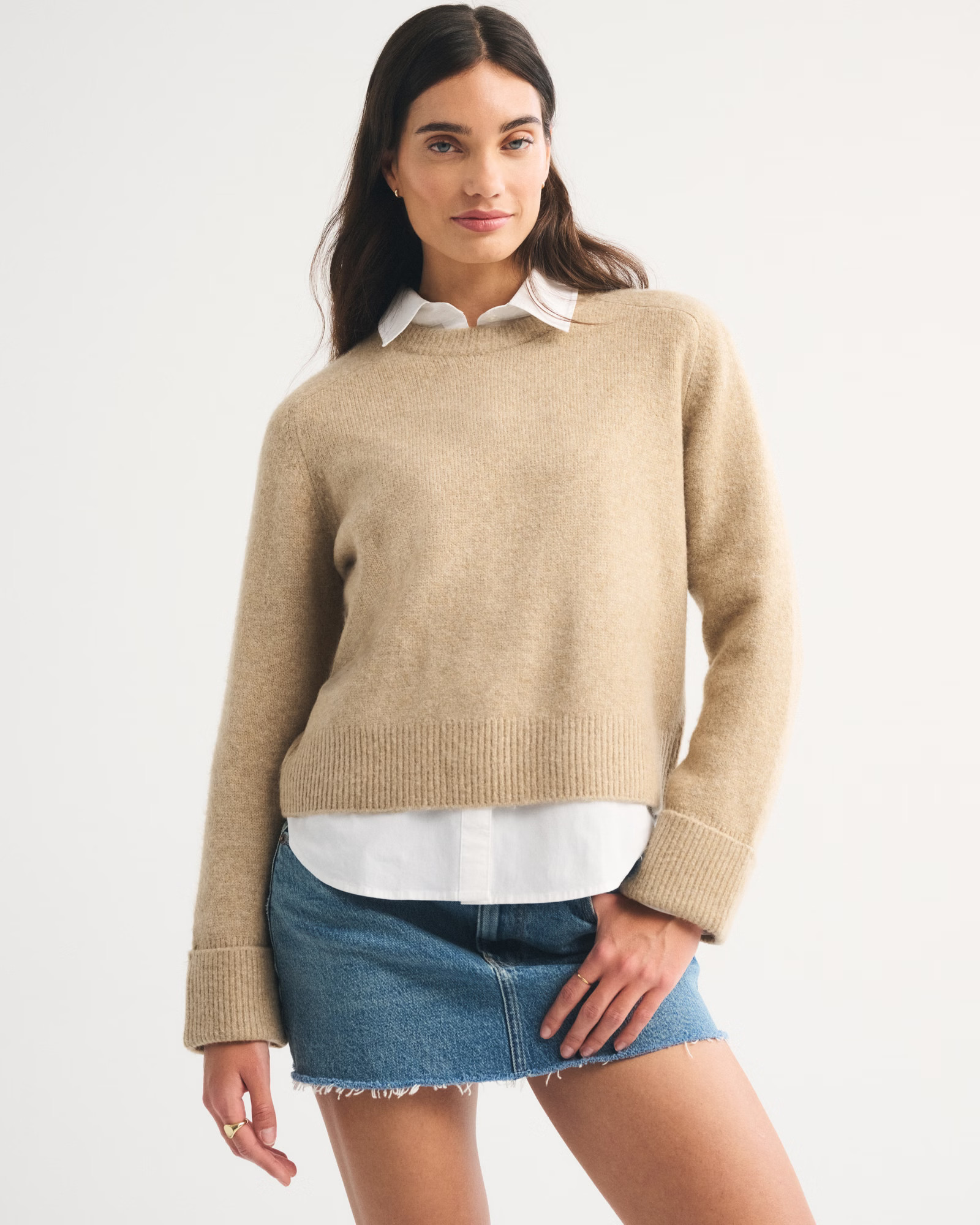 The A&F Madeline Crew Sweater | Abercrombie & Fitch (US)