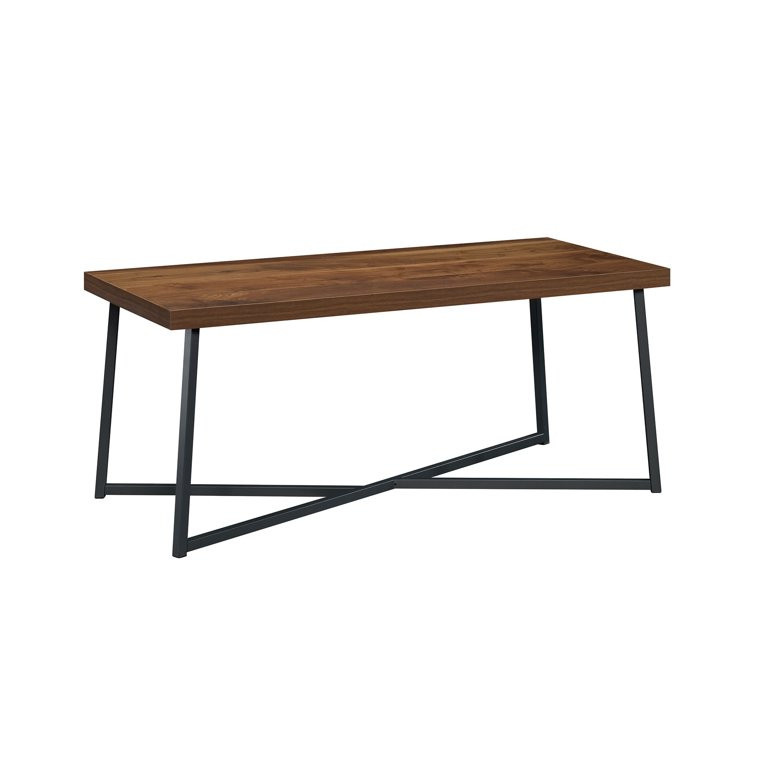 Sauder Canton Lane Metal Coffee Table, Grand Walnut/Black | Walmart (US)
