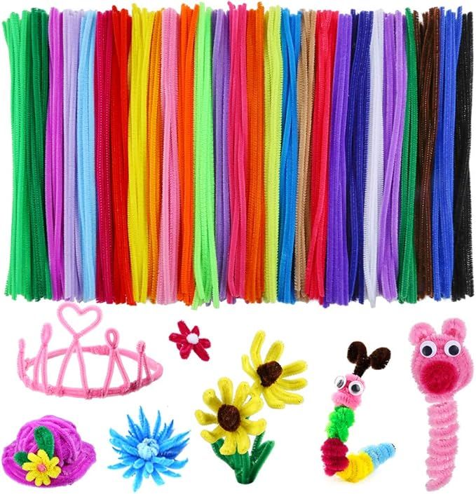 Caydo 324 Pieces Pipe Cleaners 27 Colors Chenille Stems for DIY Art Creative Crafts Decorations (... | Amazon (US)