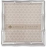 Lawrence Frames Bamboo Design Metal Frame, 4x4, Silver | Amazon (US)