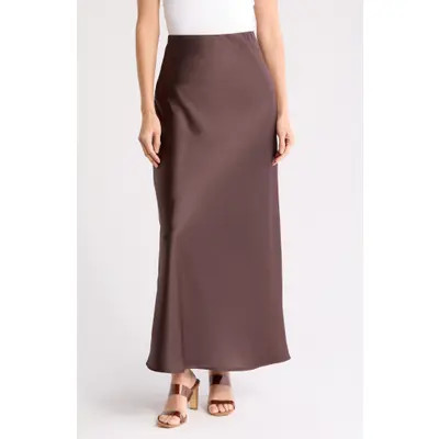 Renee C Satin A-Line Skirt in Black at Nordstrom Rack, Size Medium | Nordstrom Rack