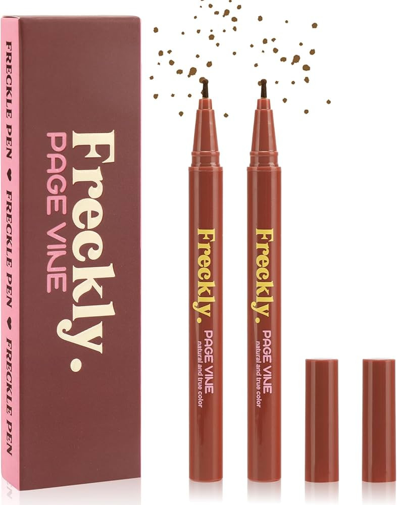 2PCS Freckle Pen, Soft Dot Faux Freckle Stamp for Natural Lifelike Sun-kissed Makeup, Waterproof ... | Amazon (US)