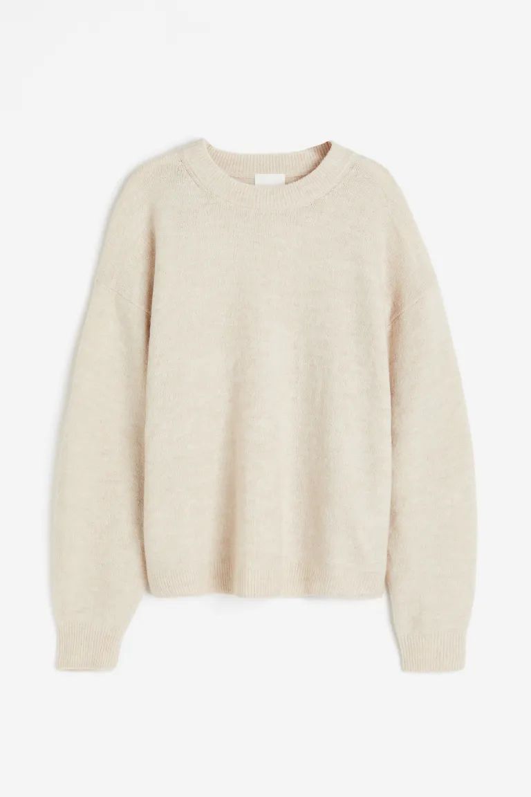 Knitted jumper - Light beige - Ladies | H&M GB | H&M (UK, MY, IN, SG, PH, TW, HK)