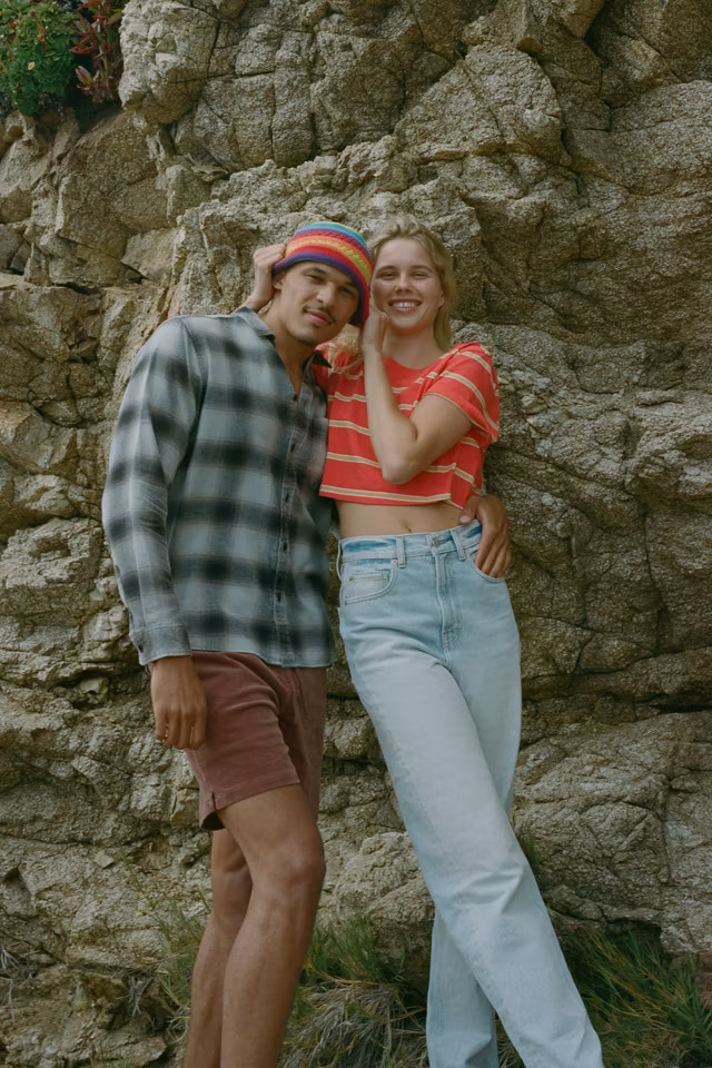 BDG High-Waisted Grandad Jean – Bleached Light Wash | Urban Outfitters (US and RoW)