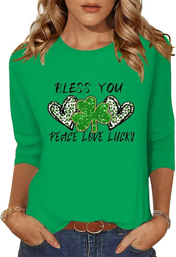 Zeagoo Women's Casual 3/4 Sleeve T-Shirts Round Neck Cute Tunic Tops Basic Tees Blouses Business ... | Amazon (US)