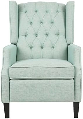 Christopher Knight Home Diana Wingback Recliner, Light Teal + Dark Brown | Amazon (US)