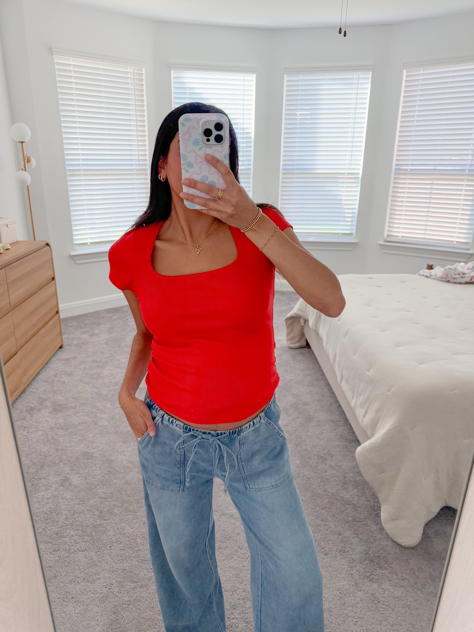 top from old navy (wearing size M)
Jeans from Marshall’s (brand is vanilla star, wearing a size XS) 