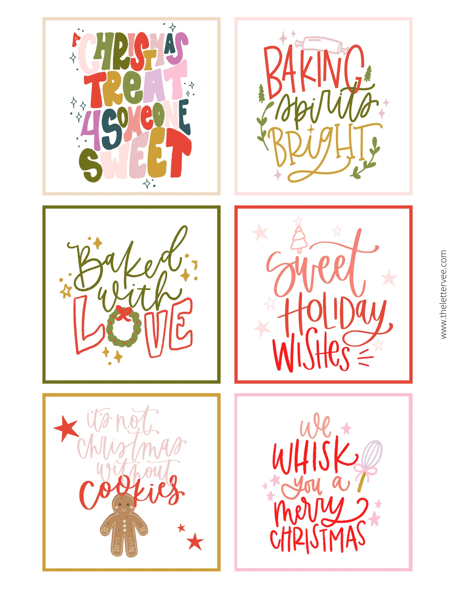 Baking Spirits Bright | Tags and Flags | The Letter Vee